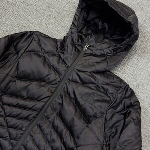 The North Face Aconcagua Jacket Womens S Black 550 Down Hooded Puffer Outdoors